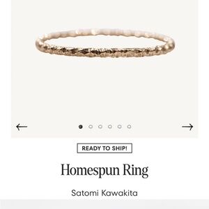 Satomi Kawakita Catbird Homespun Ring in 18k Rose Gold